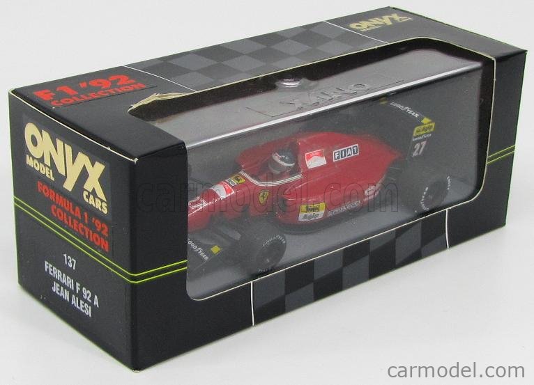 Jean Alesi 1992 Diecast Model Car Details about   1:43 scale Boxed Onyx Ferrari F92A F1 Car 