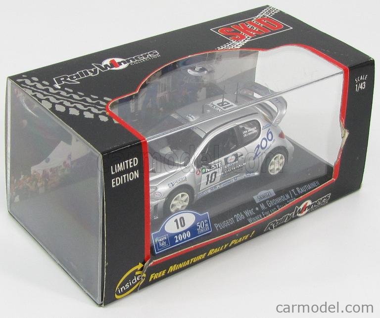 SKID SKW021 Scale 1/43 | PEUGEOT 206 WRC ESSO CLARION N 10 WINNER RALLY ...