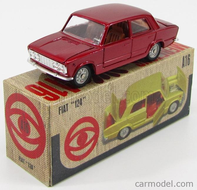 B8 1:43 MEBETOYS ITALY A-16 A16 A 16 FIAT 124 MET. GREEN