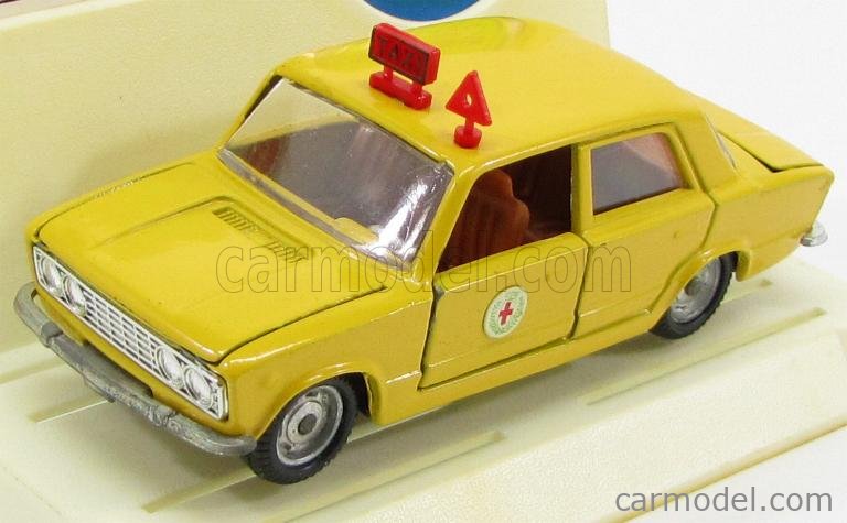 MEBETOYS MATTEL A43 Scala 1/43 | FIAT 124 SPECIAL BERLINE TAXI YELLOW
