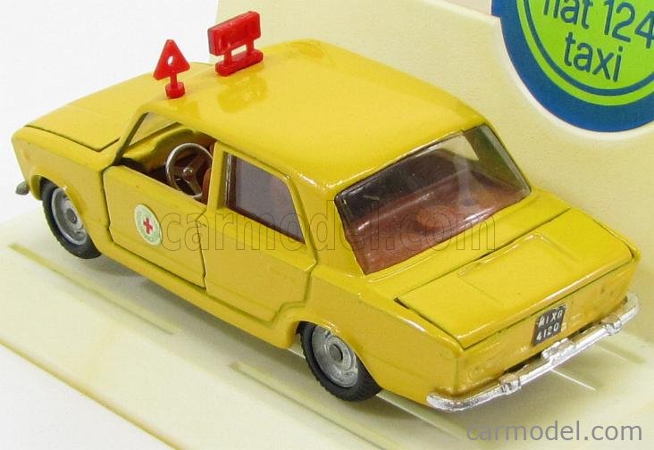 MEBETOYS MATTEL A43 Scala 1/43 | FIAT 124 SPECIAL BERLINE TAXI YELLOW