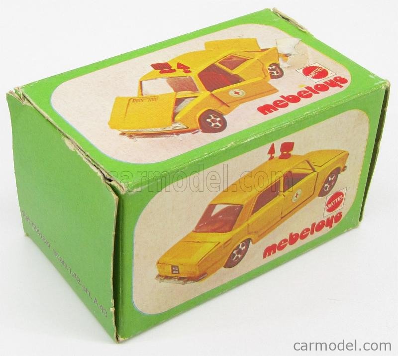 MEBETOYS MATTEL A43 Scala 1/43 | FIAT 124 SPECIAL BERLINE TAXI YELLOW