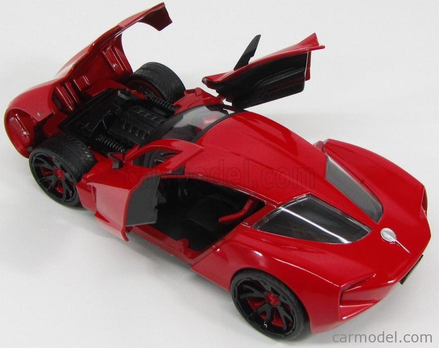Jada 1:24 Diecast 2009 Chevy Corvette Stingray Concept With JokerFigure