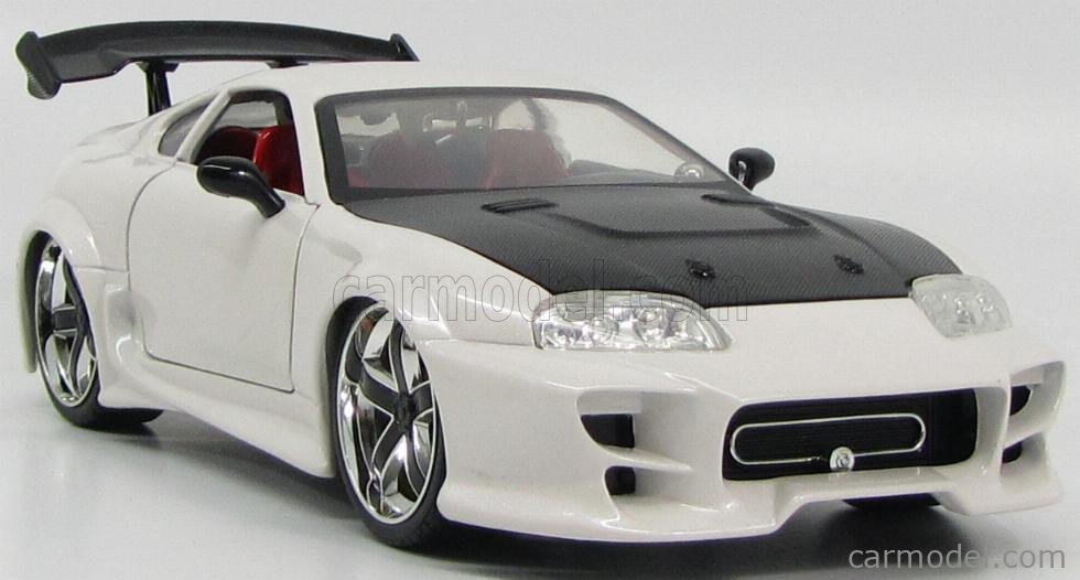 JADA 96616W Scale 1/18 | TOYOTA SUPRA 2002 WHITE MET BLAACK CARBON