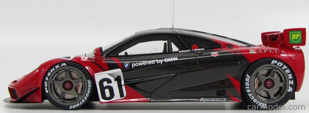 HPI-RACING HPI8897 Scale 1/18 | McLAREN F-1 GTR TEAM LARK N 61 JGTC  CHAMPION 1996 D.BRABHAM - J.NIELSEN RED DARK GREY MET