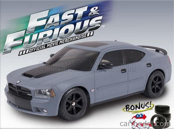 NIKKO 160192 Scale 1/16 | DODGE CHARGER SRT8 HEMI  2006 (DOMINIC AND  BRIAN'S CHARGER) - FAST & FURIOUS 5 MATT GREY