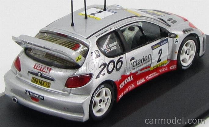 Peugeot 206 WRC #1 Winner Finland Rallye 2001 IXO 1/43