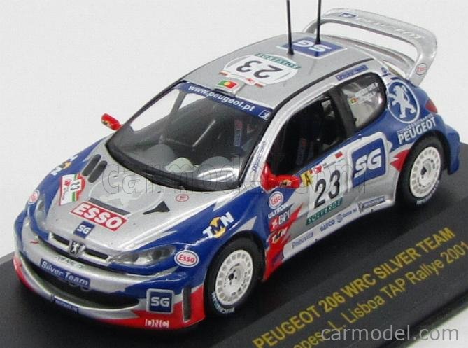Ixo 1/43 - Peugeot 206 WRC Ypres Westhoek Rallye 2000 N°9