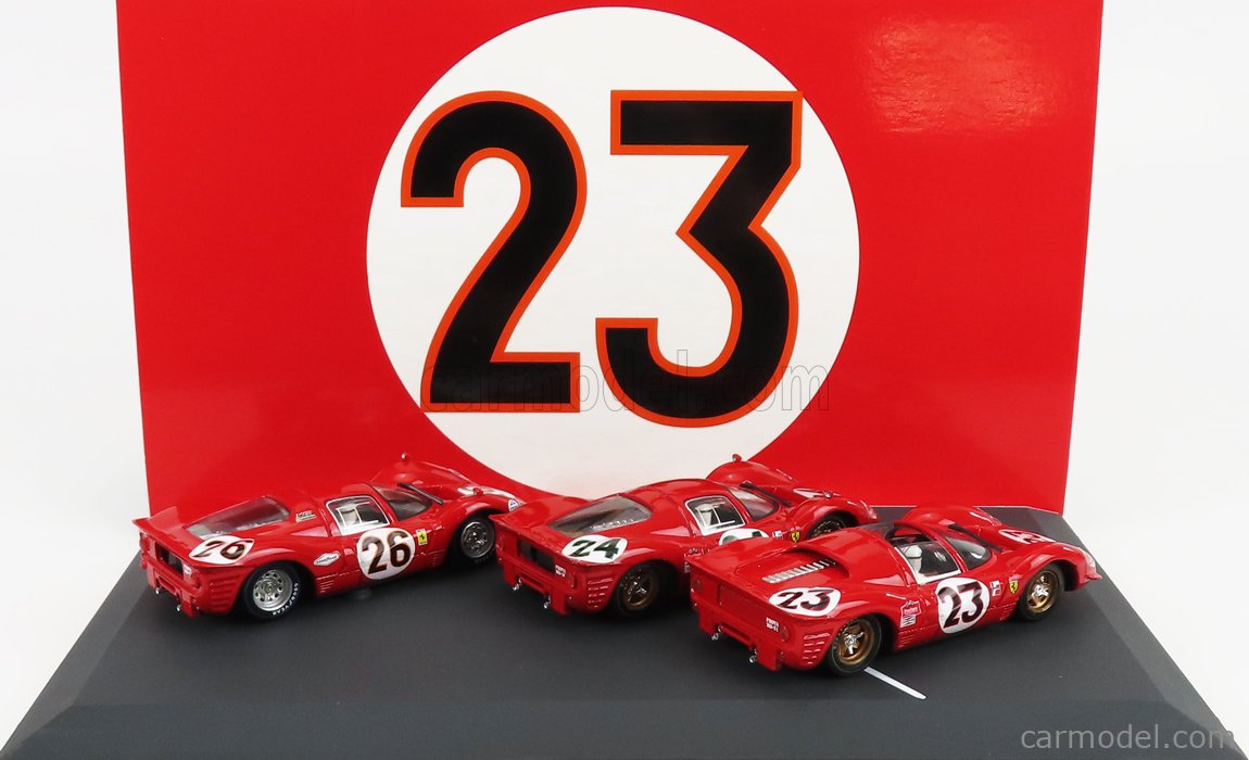 Poster Ferrari 412P - Rosso - 24 Hours of Daytona - 1967