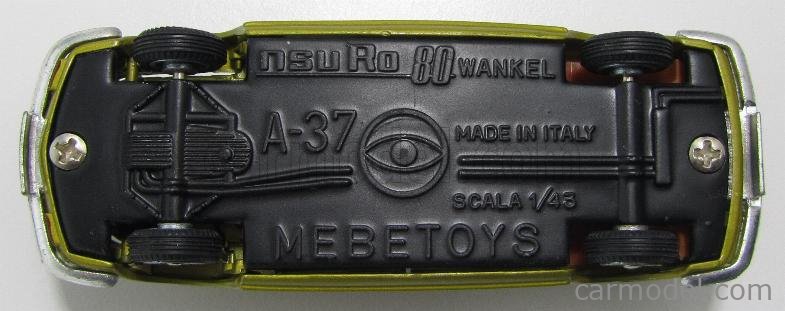 MEBETOYS 1/43 - NSU RO 80 Wankel - Miniature Métal Italie (occasion)