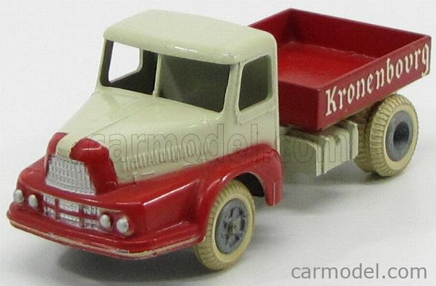 J.R.D. JRD 123-1 Escala 1/50  UNIC IZOARD 6CIL. TRUCK KRONENBOURG BEER WITH TRAILER AND TRAIN GREY RED