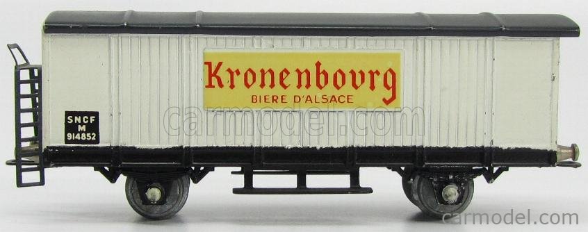 J.R.D. JRD 123-1 Escala 1/50  UNIC IZOARD 6CIL. TRUCK KRONENBOURG BEER WITH TRAILER AND TRAIN GREY RED