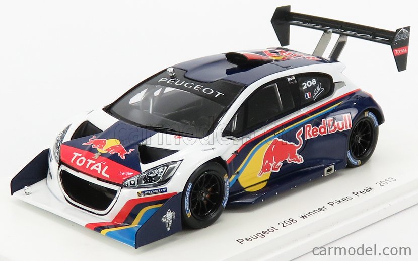 PEUGEOT - 208 T16 RED BULL N 0 WINNER RALLY PIKES PEAK INTERNATIONAL HILL  CLIMB 2013 SEBASTIAN LOEB - TIME RECORD 8' 13'' 878