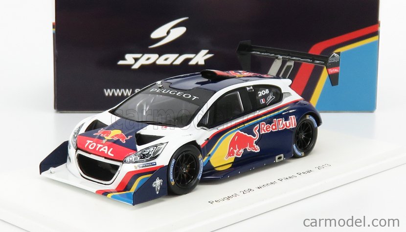 PEUGEOT - 208 T16 RED BULL N 0 WINNER RALLY PIKES PEAK INTERNATIONAL HILL  CLIMB 2013 SEBASTIAN LOEB - TIME RECORD 8' 13'' 878