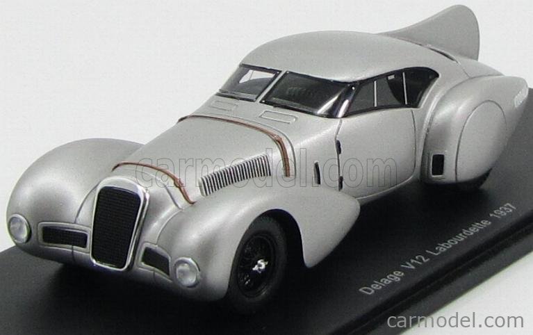 SPARK-MODEL S2713 Scale 1/43 | DELAGE V12 LABOURDETTE 1937 MATT SILVER