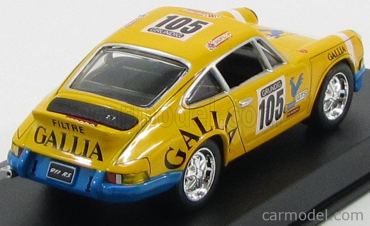 High Speed Hf9183s Scale 1 43 Porsche 911 Carrera Rs Coupe 2 7 Rally Tour De France 1973 Yellow Blue