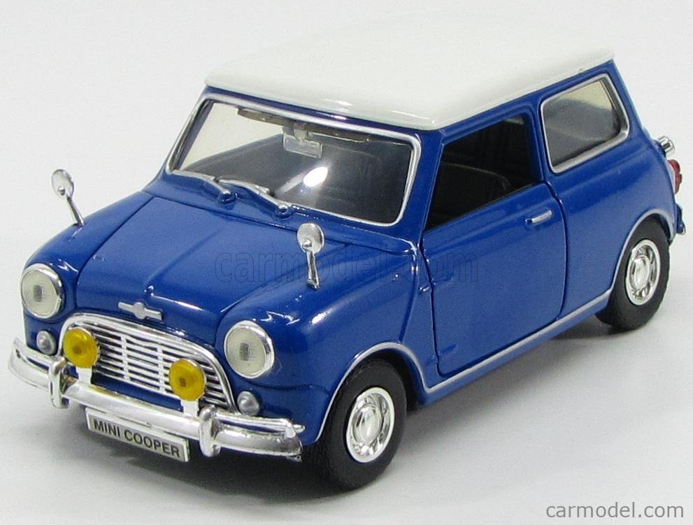 white blue MotorMax 1:18 MINI Cooper 