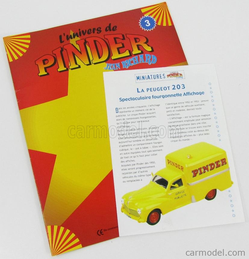 Modèle Réduit Peugeot 203 Fourgon - Publicité Cirque Pinder - Échelle 1/43 - Occasion