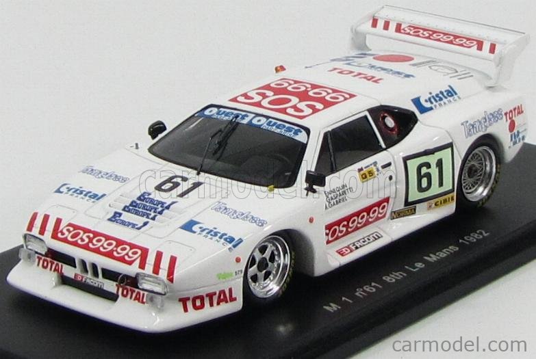 SPARK-MODEL S1585 Scale 1/43 | BMW M1 TEAM TOTAL S.A. N 61 24h LE MANS ...