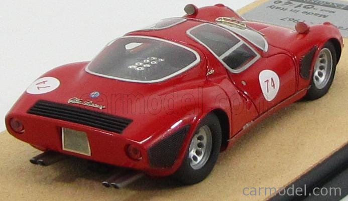 TECNOMODEL T-EX50D Scale 1/43 | ALFA ROMEO 33/2 STRADALE N 74 1967 ALFA RED