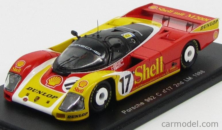 Ludwig S0901 1/43 SPARK PORSCHE 962 C #17 Shell 2nd Le Mans 1988 Stück Bell 