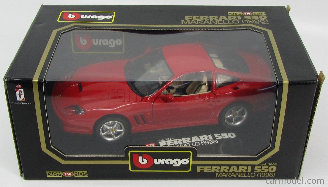 Burago 3064 Scale 1 18 Ferrari 550 Maranello 1996 Red