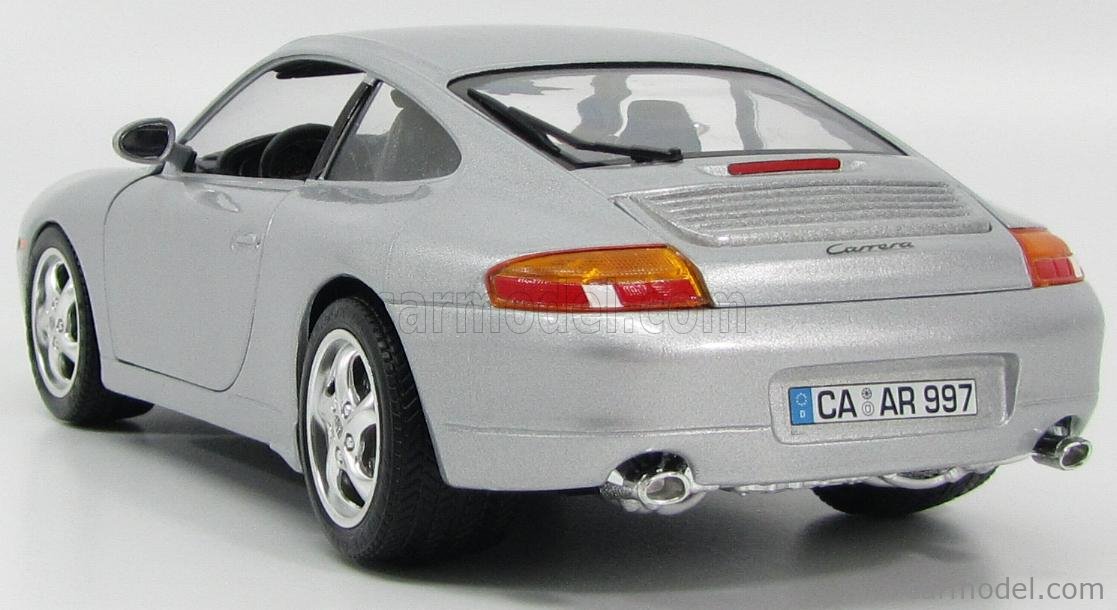 BURAGO 3315 Scale 1/18 | PORSCHE 911 996 CARRERA COUPE 1997 SILVER