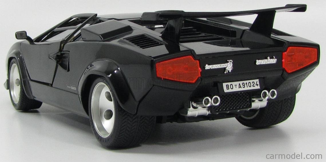 BURAGO 3037 Scale 1/18 | LAMBORGHINI COUNTACH LP5000S 1998 BLACK