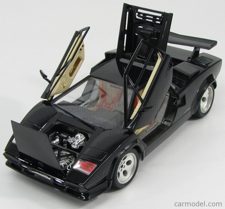 LAMBORGHINI COUNTACH 1988 noire au 1/18 d BURAGO voiture