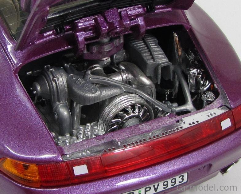 BURAGO 3060 Scale 1/18 | PORSCHE 911 993 CARRERA COUPE 1993 PURPLE MET
