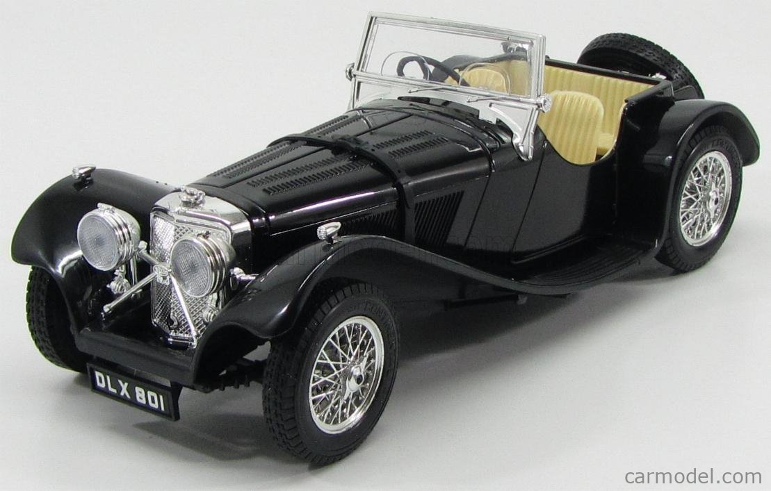 BURAGO 3006 Escala 1/18 | JAGUAR SS100 SPIDER 1937 BLACK