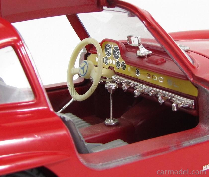 Mercedes-Benz 300SL Coupé 1954 Miniature Burago 1:18 – Bordeaux, état Excellent, Boîte D'origine