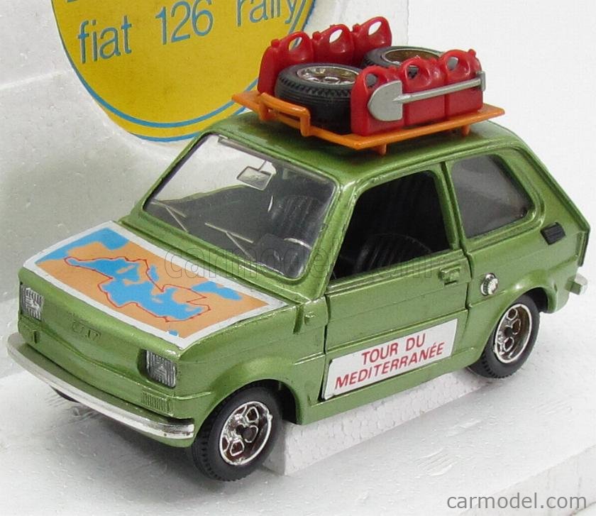 MEBETOYS MATEL 1/24 1/25 FIAT 126 TOUR DU MEDITERANÉE,VN MINT - UK