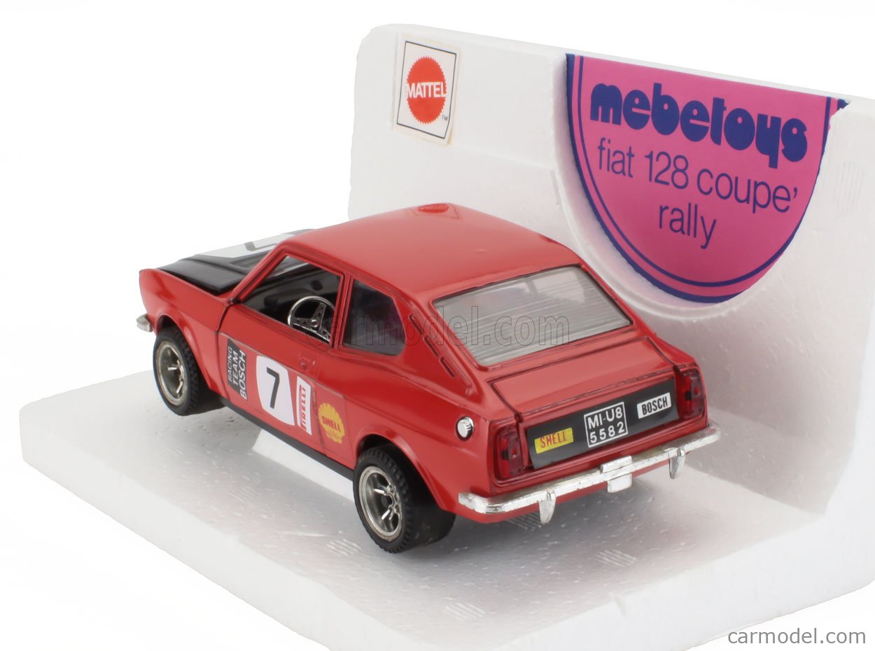 MEBETOYS MATTEL 8576 Scale 1/25 | FIAT 128 COUPE RALLY N 7 RED BLACK