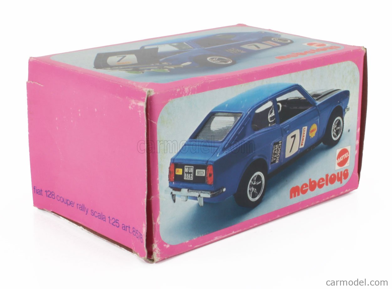 MEBETOYS MATTEL 8576 Scale 1/25 | FIAT 128 COUPE RALLY N 7 RED BLACK