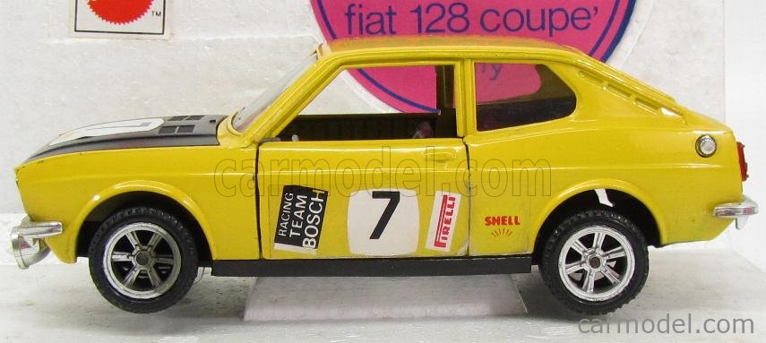 MEBETOYS MATTEL 8576 Scale 1/25 | FIAT 128 COUPE RALLY N 7 YELLOW