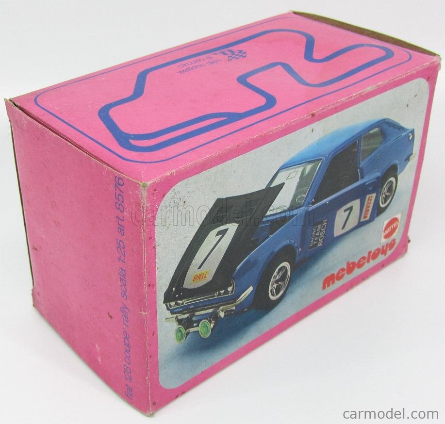 MEBETOYS MATTEL 8576 Scale 1/25 | FIAT 128 COUPE RALLY N 7 YELLOW