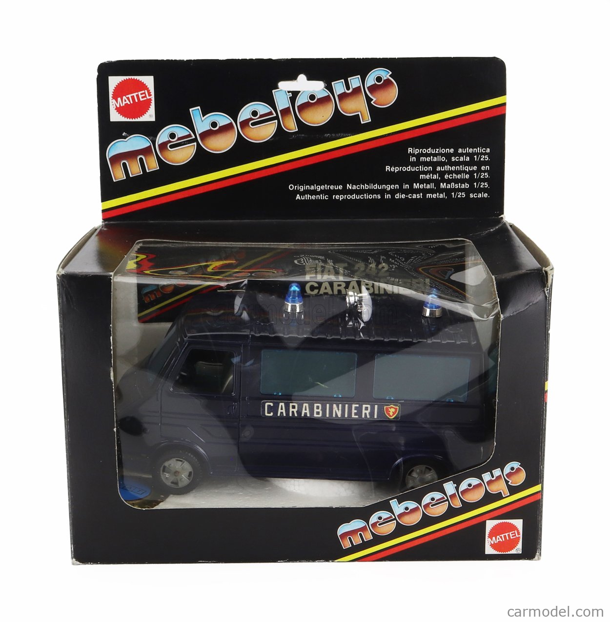 Miniature Mebetoys A82 Jeep Carabinieri, échelle 1/43, Mattel