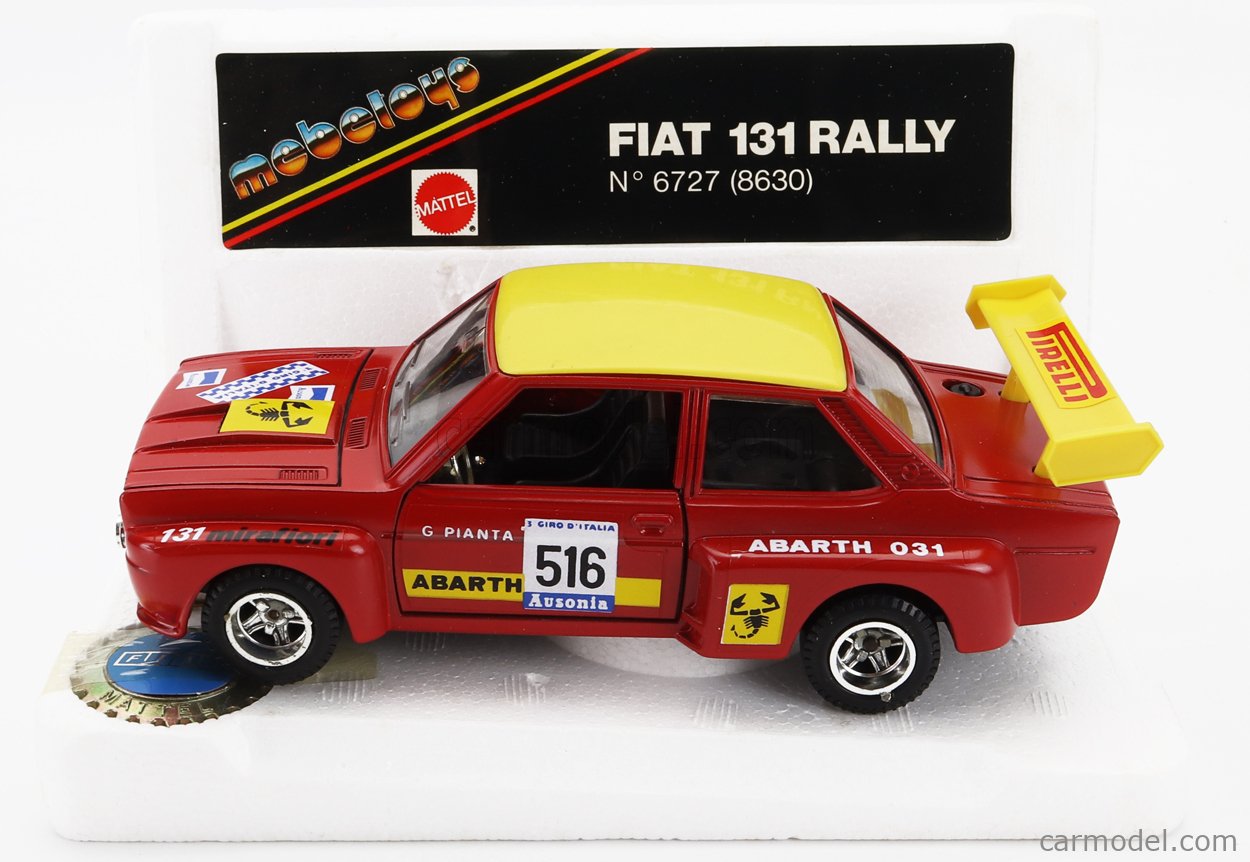 MEBETOYS MATTEL 8630 Scale 1/25 FIAT ABARTH 131 031 N 516 GIRO D