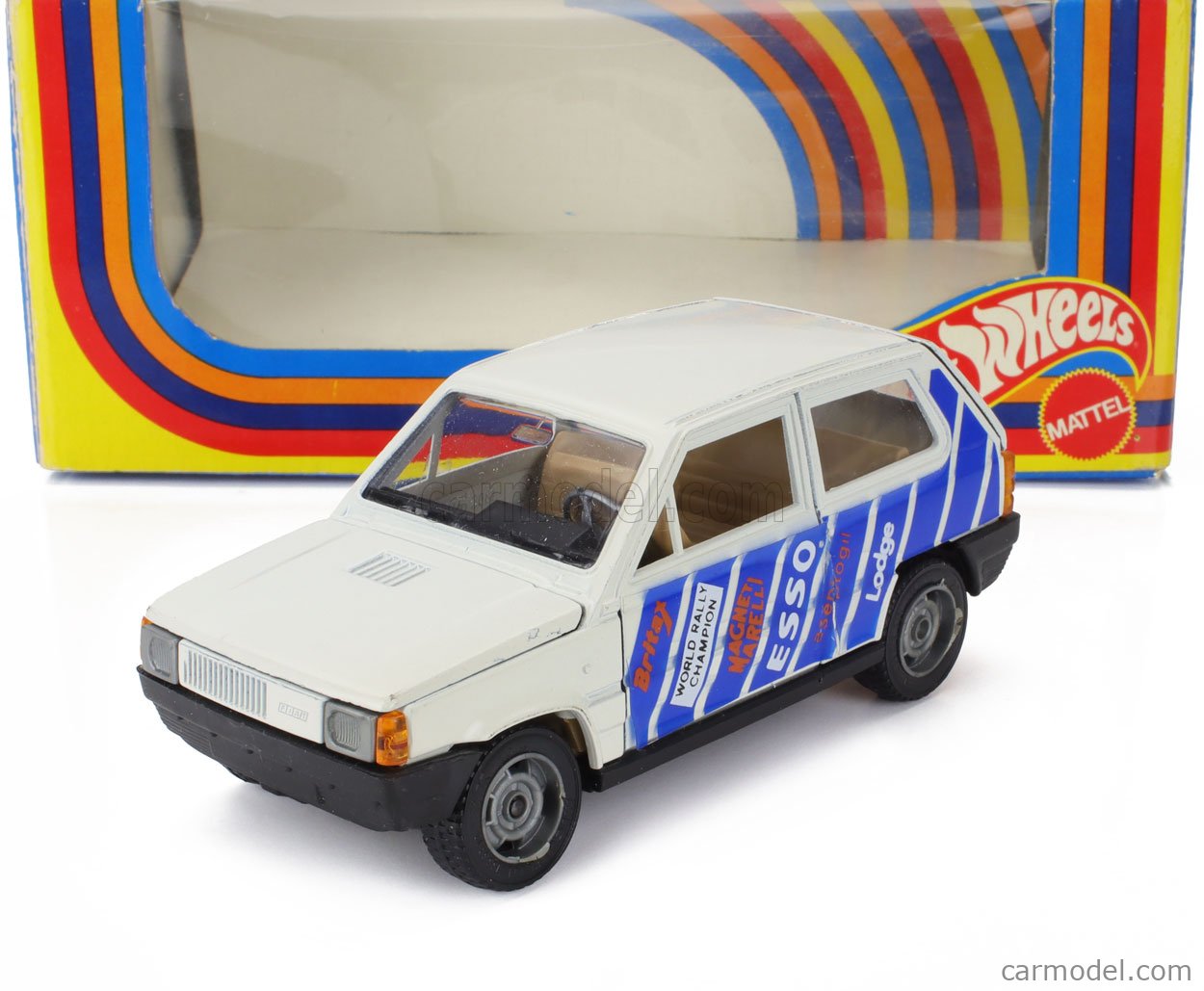 MEBETOYS MATTEL 6869 Scala 1/25 FIAT PANDA RALLY ESSO WHITE BLUE