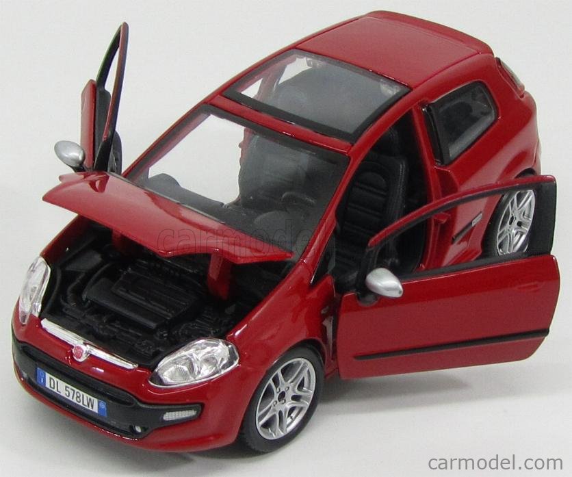 VOITURE DE POLICE italienne Burago Super Collection échelle 1:24 Fiat Punto Polizia - En boîte