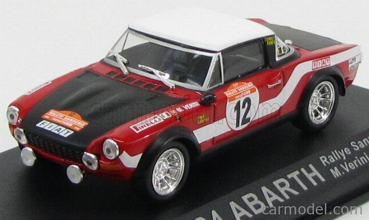 Miniature Vitesse 1/43 - Fiat 124 Abarth N°38 East African Safari 1974 - Boîtée
