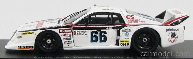 SPARK-MODEL S1388 Scale 1/43 | LANCIA BETA MONTECARLO TURBO TEAM SIVAMA  MOTOR N 66 24h LE MANS 1982 J.M.LEMERLE - M.COHEN-OLIVAR - J.CASTELLANO  WHITE