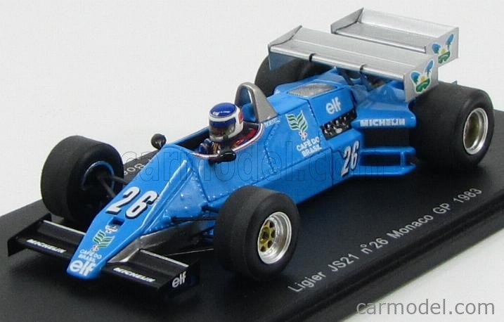 LIGIER - F1 JS21 GITANES N 26 MONACO GP 1983 RAUL BOESEL