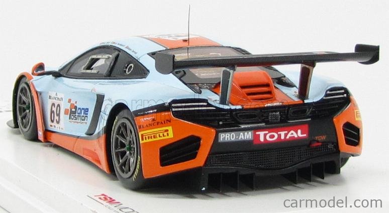 ミニカー　1/43 Mclaren 2013 MP4 12C GT3  24Hour of Spa Gulf Racing TOTAL #69(スカイブルー×オレンジ) [TSM144335] TRUESCALE TSM144335 Scale 1/43 | McLAREN MP4-12C GT3 TEAM