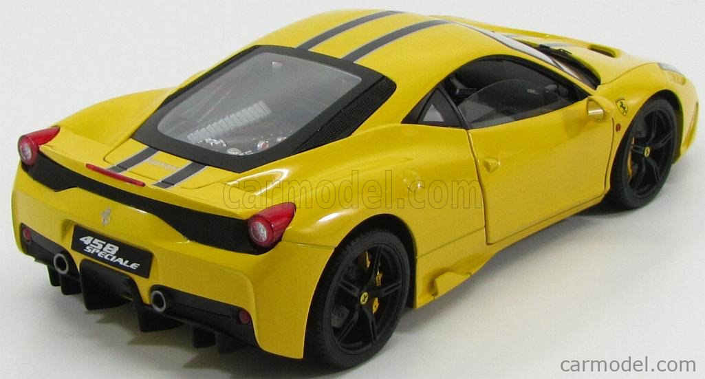 MATTEL HOT WHEELS BLY32 Scale 1/18 | FERRARI 458 ITALIA SPECIALE 2013 YELLOW