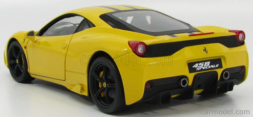 MATTEL HOT WHEELS BLY32 Scale 1/18 | FERRARI 458 ITALIA SPECIALE 2013 YELLOW