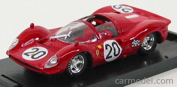 BRUMM R160 Scale 1/43 | FERRARI 330 P4 N 20 24h LE MANS 1967 C.AMON RED