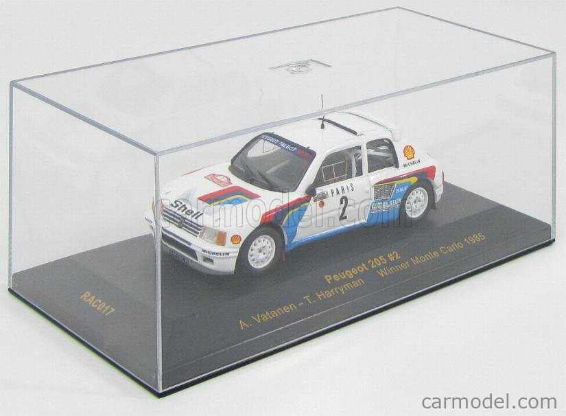 IXO Peugeot 205 T16 #2 – Vainqueur Rallye Monte-Carlo 1985 – Échelle 1/24 – Vatanen