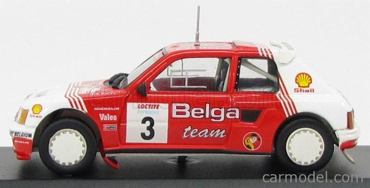 Miniature Voiture Vitesse échelle 1/43 – Peugeot 205 T16 Belga (SM25) En Diecast, état D’occasion